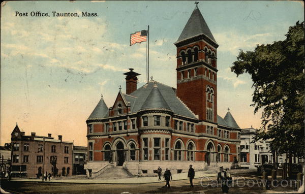 Street View of Post Office Taunton Massachusetts