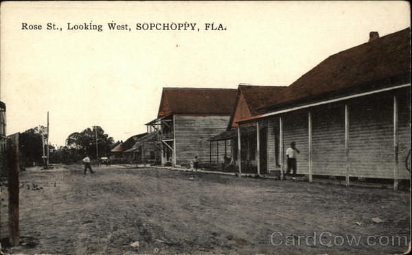 Rose Street, looking West Sopchoppy Florida