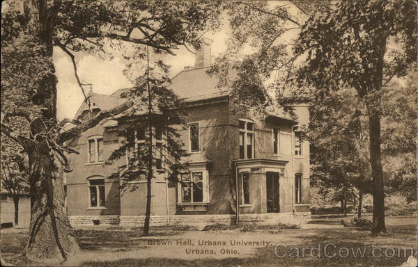 Brown Hall, Urbana University Ohio Chas. F. Downey