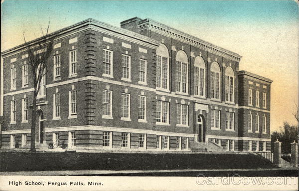 Street View of High School Fergus Falls Minnesota