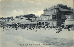 Beach and Bath House Santa Monica, CA Postcard Postcard Postcard