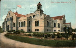 High School and Grounds Postcard