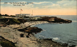 The Bathing Beach at La Jolla San Diego, CA Postcard Postcard Postcard