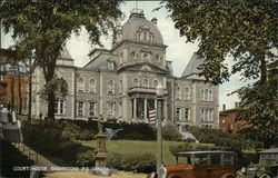 Street View of Court House Postcard