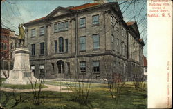 Providential Building with Statue of Joseph Howe Postcard