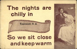 The Nights are Chilly - So We sit Close and Keep Warm Postcard