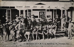 At Entrance of YMCA Building Fort Thomas, KY Postcard Postcard Postcard