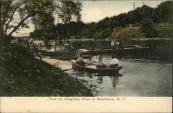 View on Allegheny River Salamanca, NY Postcard Postcard Postcard