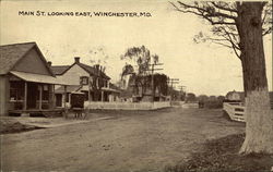 East Main Street, looking East Winchester, MD Postcard Postcard Postcard