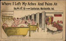 Hill House Sanitarium Martinsville, IN Postcard Postcard Postcard