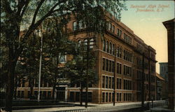 Street View of Technical High School Postcard