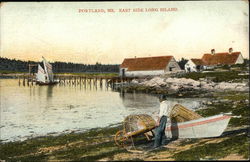 Water View in East Side Long Island Postcard
