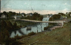 Scenic View of Bridge and River Postcard