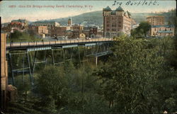 Glen Elk Bridge looking South Clarksburg, WV Postcard Postcard Postcard