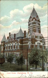 Street View of Court House Clarksburg, WV Postcard Postcard Postcard