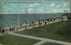 View from Board Walk, Ocean View Postcard