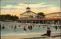 The Pool and "Figure Eight" Palisades Park, NJ Postcard Postcard Postcard