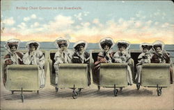 Rolling Chair Comfort on the Boardwalk Postcard