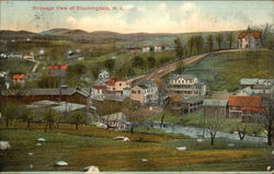 Bird's Eye View of Town Postcard