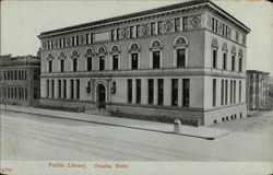 Street View of Public Library Omaha, NE Postcard Postcard Postcard