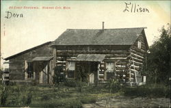 An Early Residence - Log Cabin Postcard