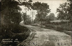 Scenic View of Summit Street Rockford, MI Postcard Postcard Postcard