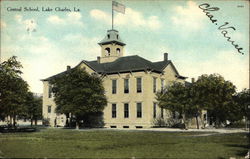 Central School and Grounds Postcard