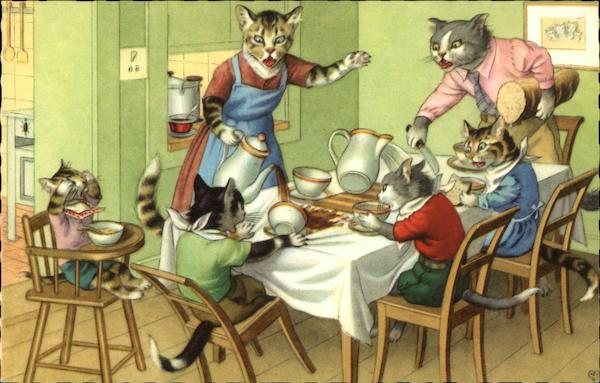 Dinnertime with the Cats