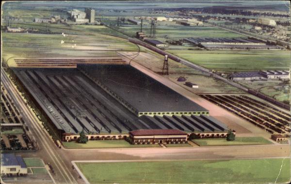 Aerial View of Chrysler Motor Plant Los Angeles California