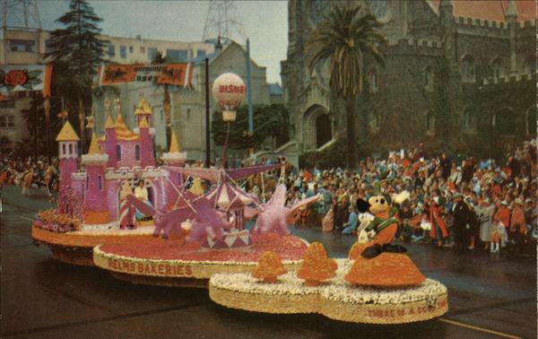 1955 Pasadena Tournament of Roses Float - Helms Olympic Bakeries California