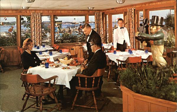 Navigator Room Restaurant at Harborside Inn Edgartown, MA Postcard
