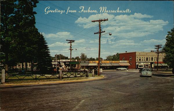 Business District and Common Foxboro Massachusetts