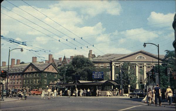 Street View of Harvard Square Cambridge Massachusetts