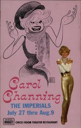Carol Channing & The Imperials Actresses Postcard Postcard Postcard