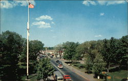 View of Central Street from Wellesley Square Massachusetts Postcard Postcard Postcard