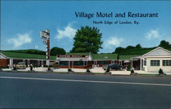 Village Motel and Restaurant Postcard