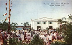 Chicago & Eastern Illinois R.R. Exhibit, Chicago Railroad Fair Postcard