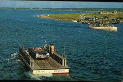 Ferry "On Time" Chappaquiddick Island Edgartown, MA Postcard Postcard Postcard