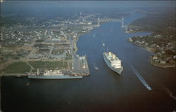 Aerial View of Cape Cod Canal Postcard