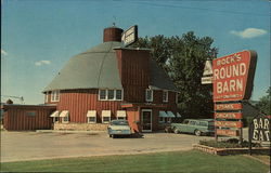Rock's Round Barn Postcard