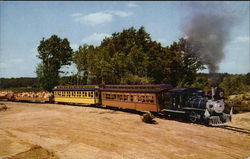 Highballing with Old Smokey at Pleasure Island - Steam Train Postcard