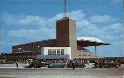 View of Race Course Club House Entrance Atlantic City, NJ Postcard Postcard Postcard