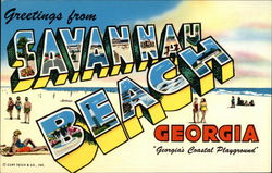 Greetings from Savannah Beach Postcard