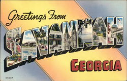 Greetings from Savannah, Georgia Postcard Postcard Postcard