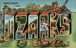 Greetings from The Ozarks Postcard