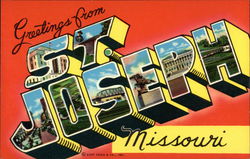 Greetings from St. Joseph Missouri Postcard Postcard Postcard