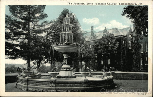 The Fountain at State Teachers College Shippensburg Pennsylvania