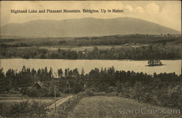 Scenic View of Highland Lake and Pleasant Mountain Bridgton Maine