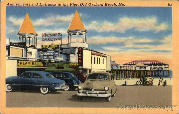 Amusements and Entrance to the Pier Old Orchard Beach Maine