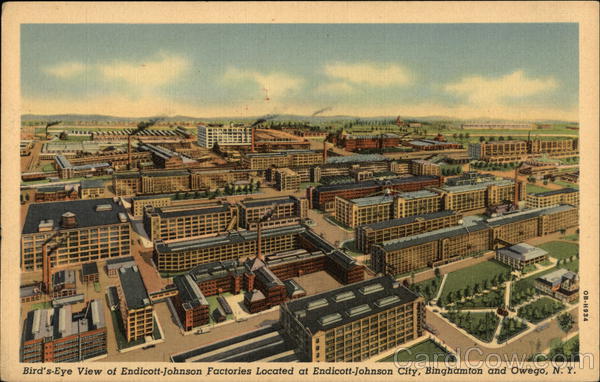Bird's Eye View of Endicott-Johnson Factories Binghamton New York